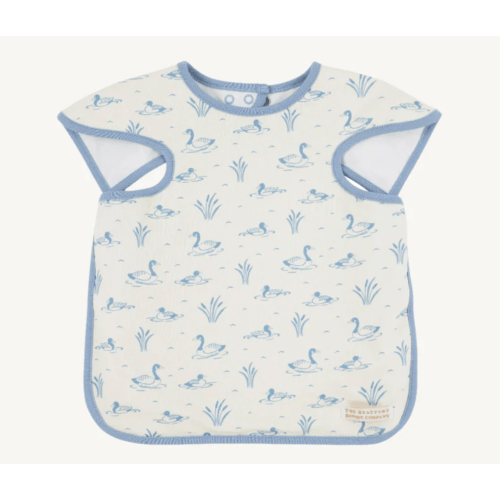 Big Bite Bib - Quack Quack Honk (Palmetto Pearl) with Barrington Blue