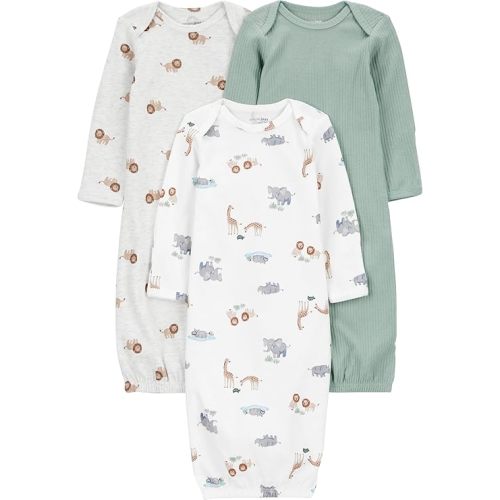 Simple Joys by Carter's baby-boys 3-pack Cotton Sleeper Gown
