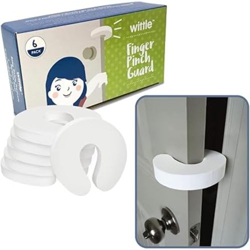 Wittle Door Pinch Guard - 6pk. Baby Proof Door Stopper with Soft & Durable Foam - Keeps Doors from Slamming, Prevents Finger Pinch Injuries, and Child or Pet from Getting Locked in Room