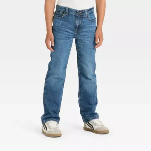 Boys' Stretch Straight Fit Jeans - Cat & Jack™ Medium Wash 4