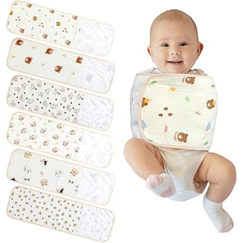 6 Pcs Newborn Snuggle Strap Adjustable Arms Swaddle Band Baby Belly Band Arms Safe Swaddle Sleep Wrap Blanket for Newborn Infant Boy Girls (Cute Animal Style)