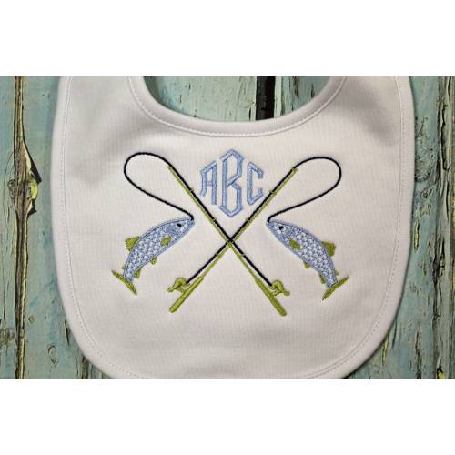 Personalized Bib / Personalized Fishing baby bib and burp cloth/  Bib, Personalized baby shower gift, Monogrammed bib and burp cloth