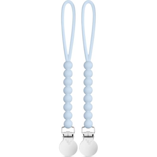 Ryan & Rose Cutie Clip Judy - Pacifier Clip Holder Silicone (Judy, Blue) (Pack of 2)