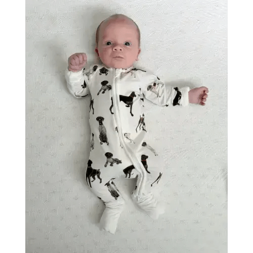 German Shorthaired Pointers - Convertible Zip Footies 9-12 Months