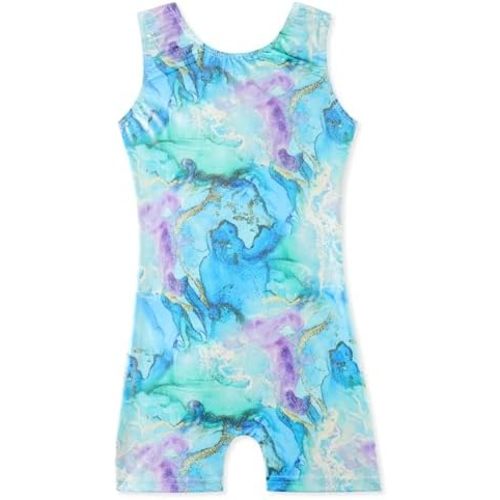 HOZIY Gymnastics Leotards for Girls Unicorn Aurora Rainbow Mermaid Dinosaur Cupcake Sparkle Biketard Toddlers Kids Children