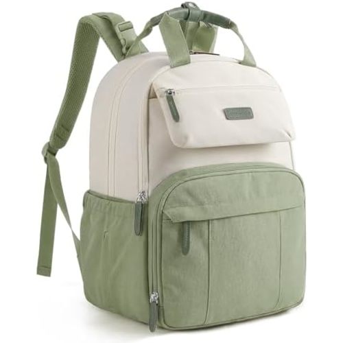 mommore Diaper Bag Backpack, Multi-pocket Large Diaper Bag Travel Backpack for Mom Dad, Quick Access Baby Bag with Insulated Pockets, Changing Pad, Stroller Straps