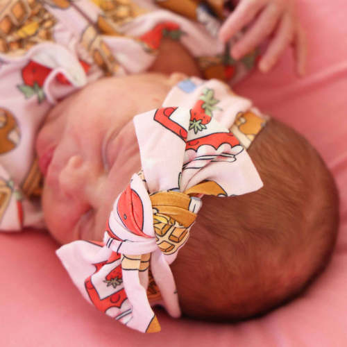 Sweet Stacks Knit Large Bow Headwrap | Pink