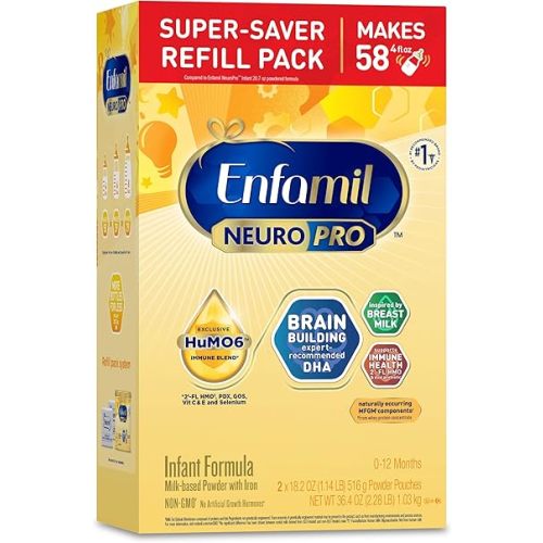 Enfamil NeuroPro Baby Formula Brain Building Duo DHA & MFGM, 36.4 Oz
