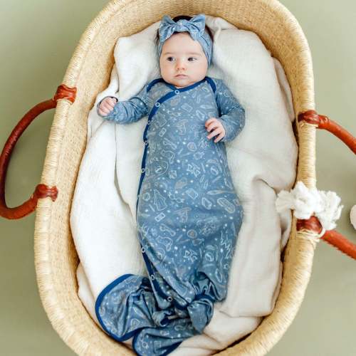 Newborn Knotted Gown - Hogwarts