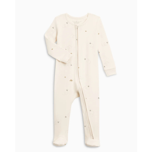 Peyton Zipper Sleeper | Bear / Truffle + Thyme