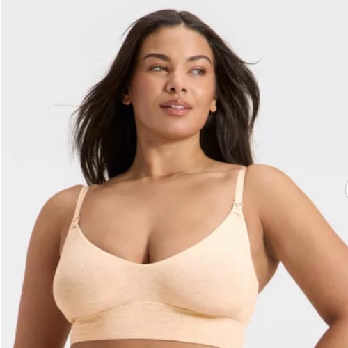 Women's Modal Blend Nursing Unlined Bralette - Auden™ Oatmeal XL