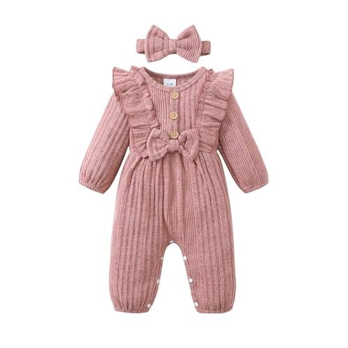 Mioglrie Newborn Baby Girl Clothes One Piece Jumpsuits Clothes Short Sleeve Rompers Summer Clothes for Baby