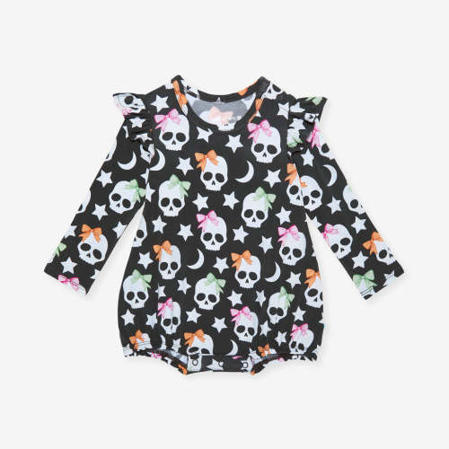 Kelly Skelly Ruffled Bubble Romper