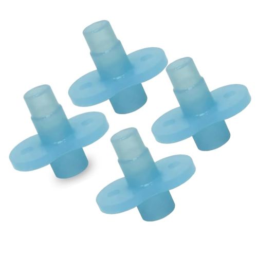 Soft Sip Baby Food Pouch Toppers - 100% Silicone, Dishwasher-Friendly and Mess-Free Feeding for Babies 6 Months+, Universal Fit for All Brands, Ideal for Chunky Meals, and Travel - Aqua Blue, 4 Packs