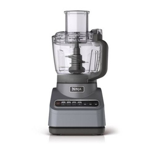 Ninja Professional 850W 9-Cup Food Processor - BN601: Stainless Steel, 3 Speeds, Mix, Chop, Slice, Shred, Puree, Dishwasher Safe