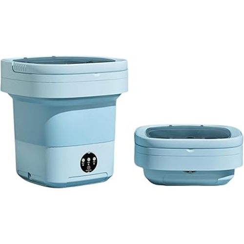 Portable Washing Machine, Mini Washer,16L Upgraded Large Capacity Foldable Washer.Deep Cleaning of Underwear, Baby Clothes and Other Small Clothes.Suitable for Apartments, Dormitories, Hotels.(Blue)