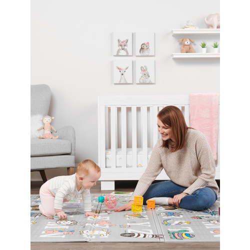 Regalo Sensory & Learning My Play Mat™, Foldable & Reversible, 77" x 71" Waterproof Play Mat