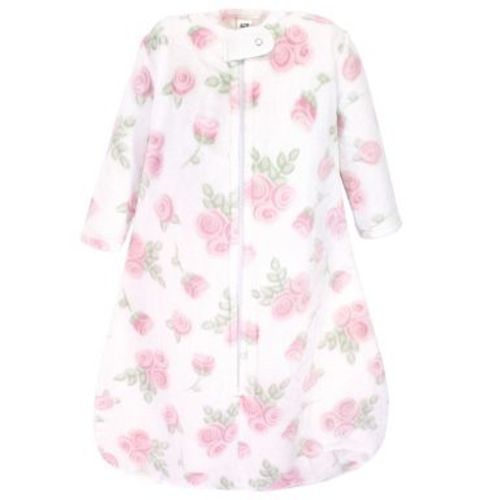 Hudson Baby Infant Plush Sleeping Bag, Sack, Blanket, Pink Rose, 0-6 Months
