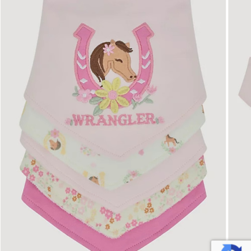 Wrangler Baby Girl's Bandana Bib 5-Pack | Girls GIRLS | Wrangler®