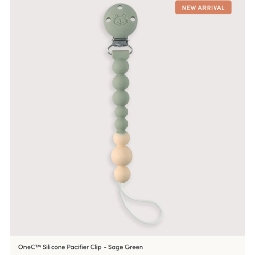 OneC™ Silicone Pacifier Clip - Sage Green