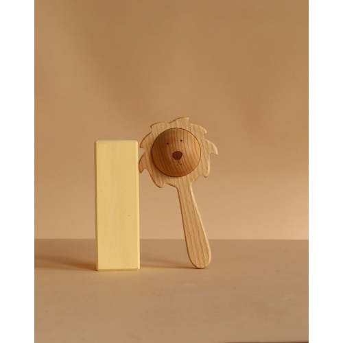 Sabo Concept Lion Rattle - Natural