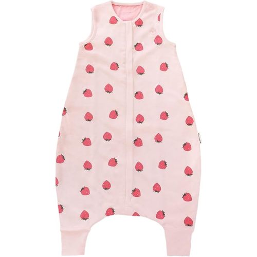 Woolino 4 Season Baby Sleep Bag with Feet Opening, Australian Merino Wool and Organic Cotton, Toddler Sleeping Bag, 6-18mo, Strawberry