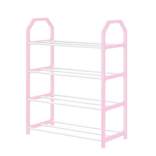 (Clearance) XIANXIAN 4 Tier Small Shoe Rack, Narrow Stackable Shoe Shelf for Kids Toddler Adult, Lightweight Shoe Rack Stand for Closet Dorm Storage Organizer, Front Door Entrance, Entryway