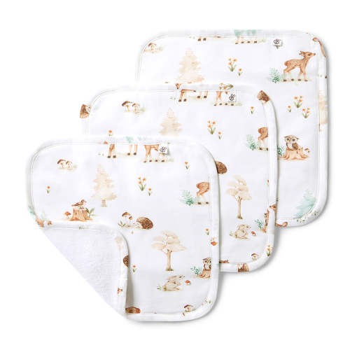 Woodland Tales Organic Wash Cloths - 3 Pack | Snuggle Hunny
