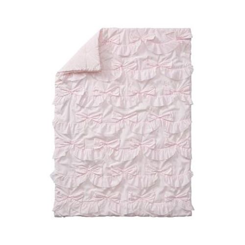 LoveShackFancy Sweet Dreams Ruffle Scallop Bow Baby/Toddler Quilt, Pink