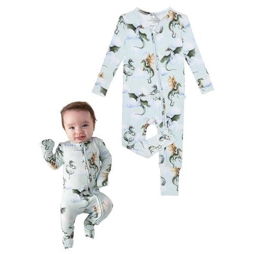 Posh Peanut Convertible Baby Sleepers - Boys Footless Baby Pajamas with 2 Way Zipper for Easy Diaper Changes