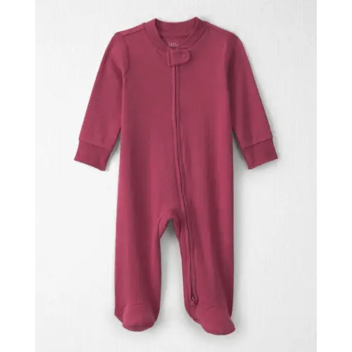 Baby Girl Organic Cotton Pointelle Sleep & Play Pajamas