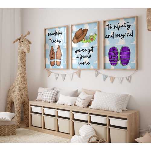 Toy-Inspired Quote Prints: Playroom & Nursery Wall Art (Digital Download, Set of 3)