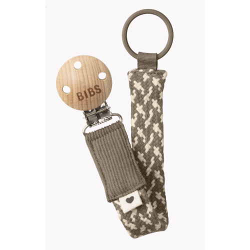 Pacifier Clip - Dark Oak/Vanilla