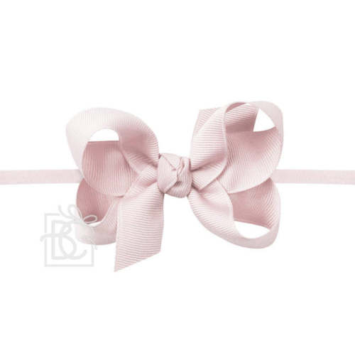 Headband Grosgrain Bow Medium - Powder Pink | The Little Lane Shop
