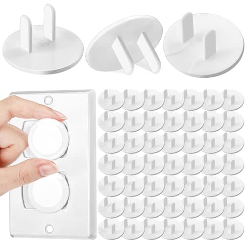 Thyle 200 Pcs Outlet Covers Bulk Child Baby Proofing Plug Covers for Electrical Outlets Easy Install Socket Sturdy Safe Secure Baby Proofing Kit for Home Office Bulk (White)