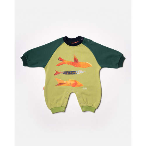 Romper Olive Green Fish