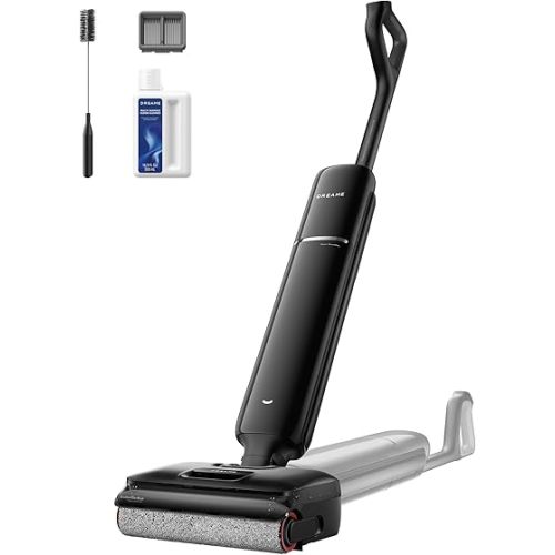 DREAME Aero Wet Dry Vacuum Cleaner, All-in-ONE Vacuum Mop for Wet & Dry Messes, 0 Hair Residue Great for Pet Owners, One-Press Self-Clean, 180° Lie Flat, 35mins Runtime for Hard Floor Cleaning