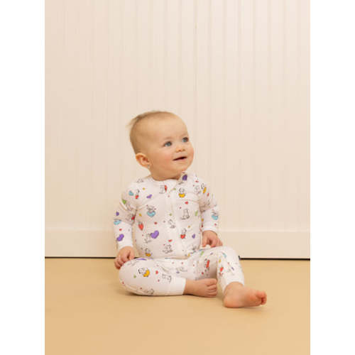 Zip Romper in Puppy Love