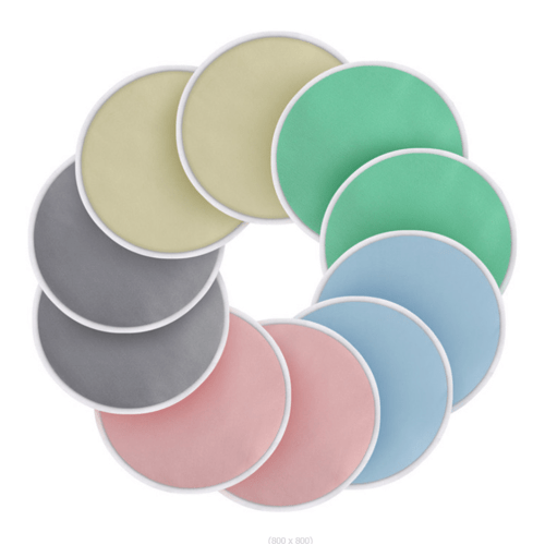 Organic Bamboo Nursing Breast Pads -Scheam 14 Pcs Washable Pads - Reusable Breast Pads for Breastfeeding (Random Color, Large 4.8 inch)Multicolour