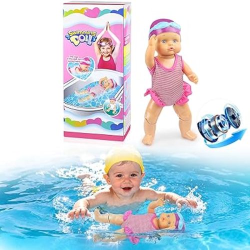 OHGOSH 2026 New Packaging Waterproof Swimming Doll, Electric Backstroke Water Baby for Pools, Suitable for Pool/Bath Games, New Year Present (2026 Newest Model)