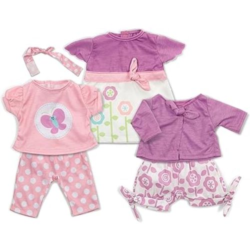 Melissa & Doug Mine to Love Mix & Match Fashion Doll Clothes for 12”-18” Dolls (6 pcs)