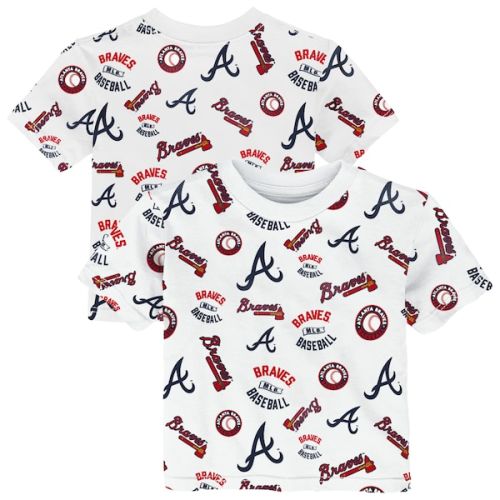 Toddler Atlanta Braves  Outerstuff White Run Down T-Shirt