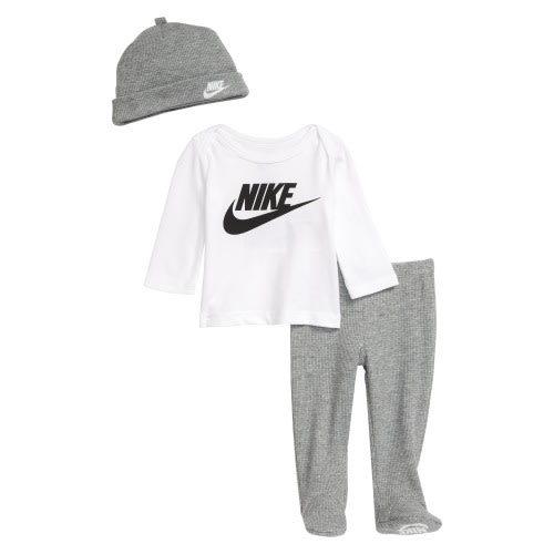 Logo Graphic Tee, Hat & Footed Pants Set