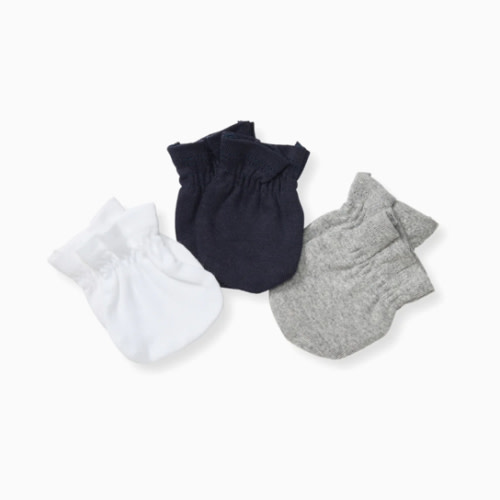 Organic Cotton Baby Mittens 3 Pack - Midnight