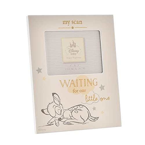 Happy Homewares Magical Beginnings Bambi Waiting for Our Little One Baby Scan Photo Frame - Perfect for New-Born or Baby Shower - Officially Licensed