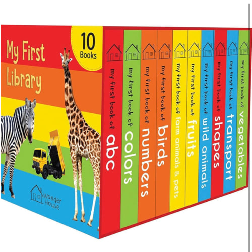 My First Library: Boxset of 10 Board Books for Kids