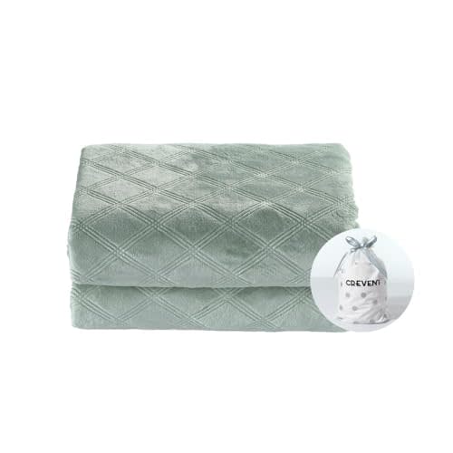 CREVENT Fuzzy Baby Throw Blanket Neutral, Super Soft Plush Blanket for Baby Boys and Girls/Newborns/Infant/Toddler (30"X40" Laurel Green)