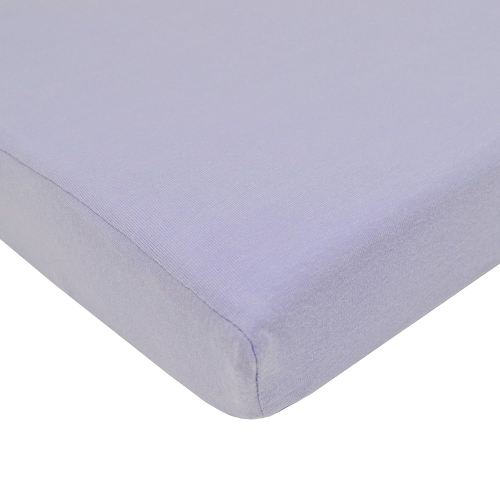 American Baby Company Supreme 100% Natural Cotton Fitted Crib Sheet 52" x 28", Enhanced Thickness for Soft, Breathable & Hypoallergenic Jersey Comfort, Lavender, Neutral for Boys & Girls