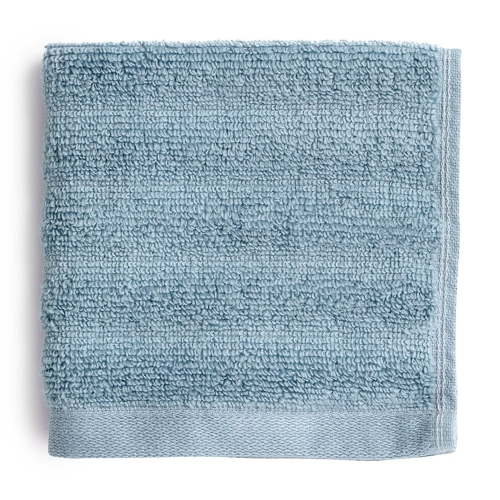 Mainstays Performance Cotton Washcloth, Super Soft Quick Dry Fade Resistant, Textured Blue