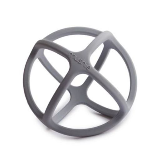 Mushie 0-3Y Ball Teether in Grey - GREY - 0-3 YEARS